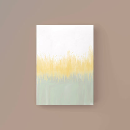 Abstract art print designed using Farrow & Ball signature & Archive colour palette range, CC4,74 & 233. On wall colour 28 (Dead Salmon)