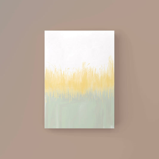 Abstract art print designed using Farrow & Ball signature & Archive colour palette range, CC4,74 & 233. On wall colour 28 (Dead Salmon)