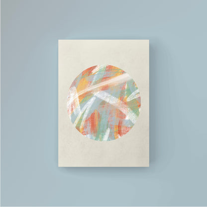 Limited Edition 1 abstract art print created using Farrow & Ball signature & archive colour palette CC6,214,223,268 & 291. On  wall colour Farrow & Ball CC6